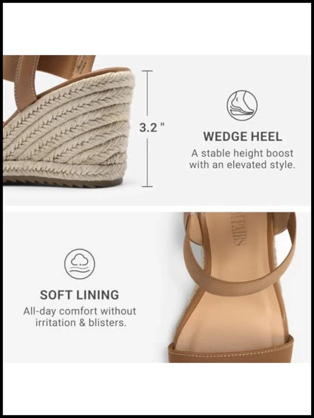 Open Toe Espadrilles Dressy Platform Sandals Wedges Slip On Ankle Strap